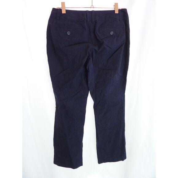 Banana Republic Contoured Fit Navy Blue Pin Stripe Size 4P Pants - Picture 3 of 4